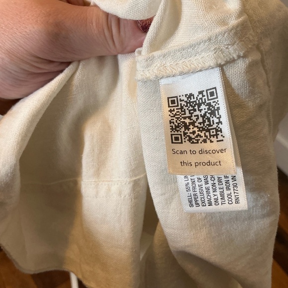 Universal Thread White Button-Front Linen Midi Dress Size Large - Picture 11 of 13